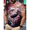 3D Digital Printing T-Shirt Teen Men's Short Sleeve Top Versatile Breathable