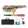 Alto Saxophone Brass E Flat Key Sax Full Kit with Carrying Case for Beginners Professionals