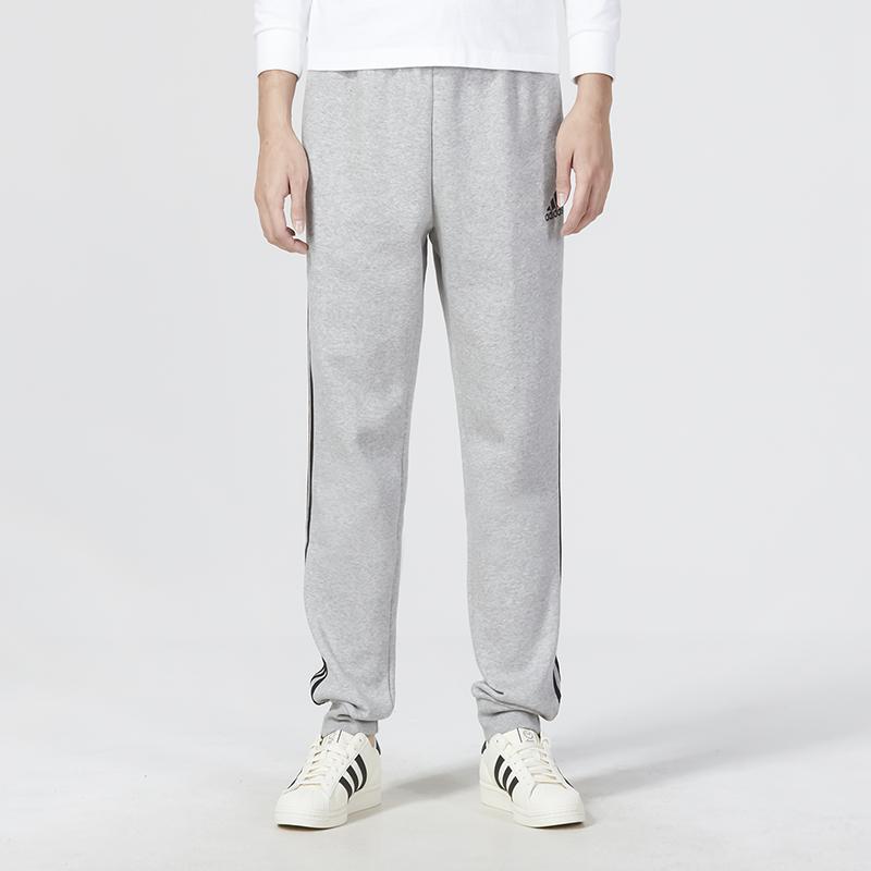 Adidas 3-Stripes French Terry Tapered Pants Men Bottoms Grey GK8824