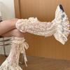 Japanese Style Leg Warmers for Women Cute Star Leg Warmers 80s Party Dance Legwarmers Fashion Lace Trim Long Leg Socks