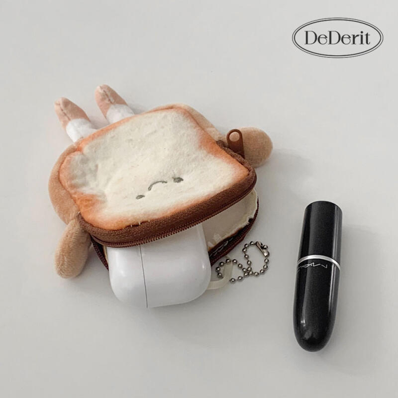 Cute Bread Doll Coin Purse Mini Pouch Keychain