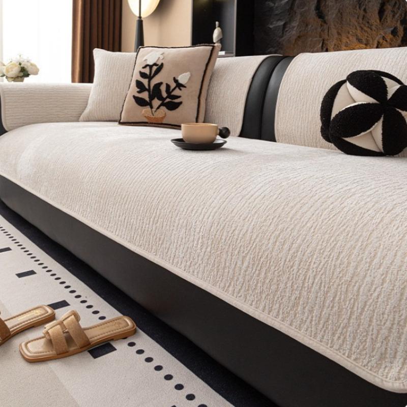 Sofa Cushion Solid Color Sofa Towels New Non Slip Pads Soft And Skin Friendly Comfortable And Reusable Dust Cover Cloth 5 Colors