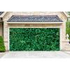 Leowefowa 16x7ft Green Leaves Garage Door Cover Grass Backdrop Greenery Circle Backdrop Stand Yard Garage Background Decoration Cover Outdoor