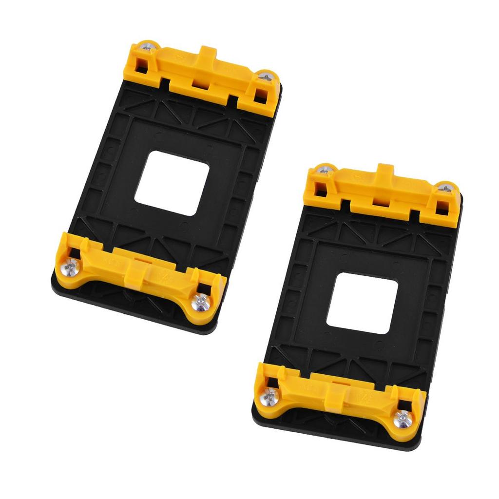 Uxcell 2pcs AMD CPU Fan Bracket Base Motherboard Backplate Stand Holder for AM2 AM2+ AM3 AM3+ FM1 FM2 Sockets - Yellow