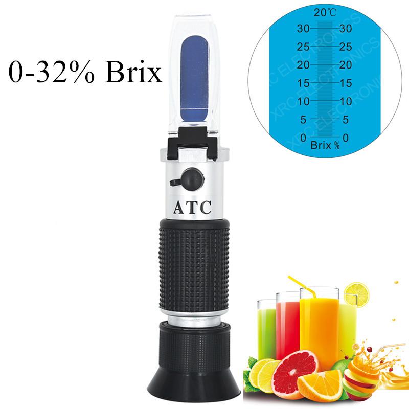 

Refractometer Sugar Concentration Meter Densimeter 0-32% Brix Saccharimeter 58~90% Brix 38~43 Be Baume Honey Wine Refractometer