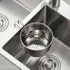 Hanging Sink Strainer Basket Stainless Steel Colander Kitchen Food Waste Strainer Corner Sink Strainer for Efficient Draining Food Residue Filtration