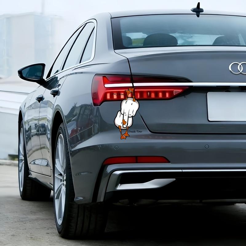 2 lakštų ančių rašto lipdukai automobiliams, „duck you“ lipdukai, tinkami automobilio dekoravimui