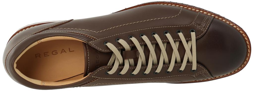 Leather Sneakers for Cm [Regal] Lace-up Men, Brown, 25.0