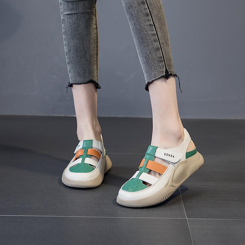 New Thick-soled Height-increasing Hollowed-out Beach Shoes and Nurse Shoes