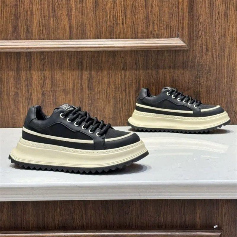 

2025 Новые кроссовки Высокое качество Универсальная мужская повседневная обувь Толстая подошва Высокие Уличные спортивные кроссовки для бега Zapatos para hombres 44 чёрный