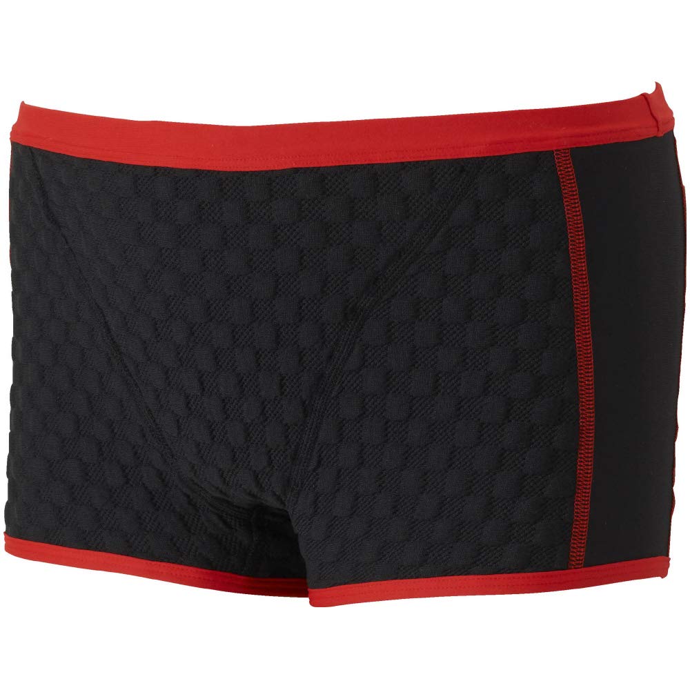 

MIZUNO Exersuit WD Short Competition Swimsuit for Training and Size Black x Red Men s Spats, Practice, N2MB757696, Small,
