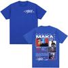 Maka Aura 2025 Tour Merch Rapper Shirts for Men and Women, Fashionable Vintage Street Shirt, Casual Short Sleeve Cotton Shirt