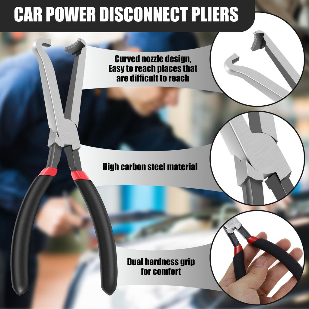 Carbon Steel Electrical Connector Pliers Spark Plug Disconnect Pliers Car Fuel Line Breaker Tool for Fuel Injector Ignition Coil