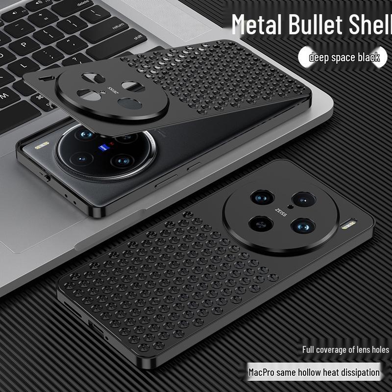 Vivo X100 Pro Aromatherapy Aluminum Alloy Phone Case with Metal Snap Button and Heat Dissipation