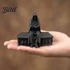 Niche Handmade Crafts 3D Printed Reading Skeleton Figurine Gothic Hooded Reader Statue Matte Black Home Ornaments Spooky Desktop Ornament for Office