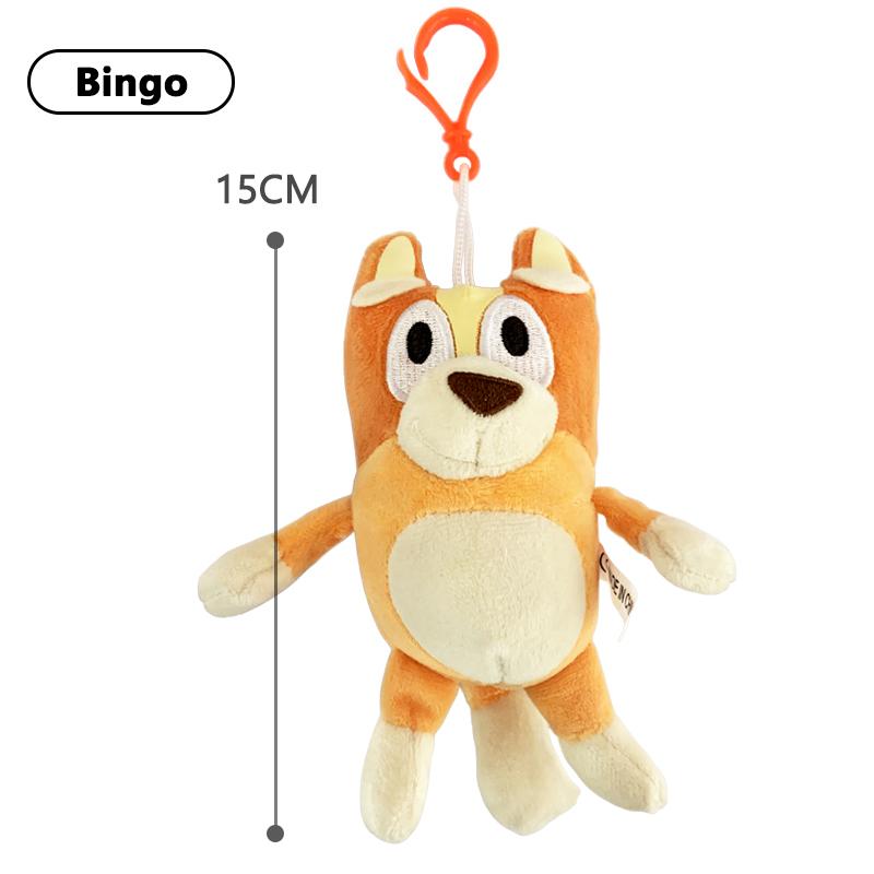 

Bluey And Bingo Plush Toys 15cm Anime Figure Cartoon Dog Stuffed Plush Doll Pendant Children Backpack Ornament Gift 15cm