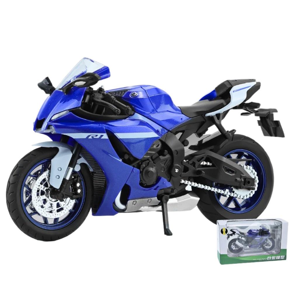 

Масштаб 1/12 Yamaha YZFR1 Сплав Литой Модель Мотоцикла Игрушка Транспортное Средство Коллекция Звук и Свет Внедорожный Автоцикл Игрушки для Мальчиков Машина синий