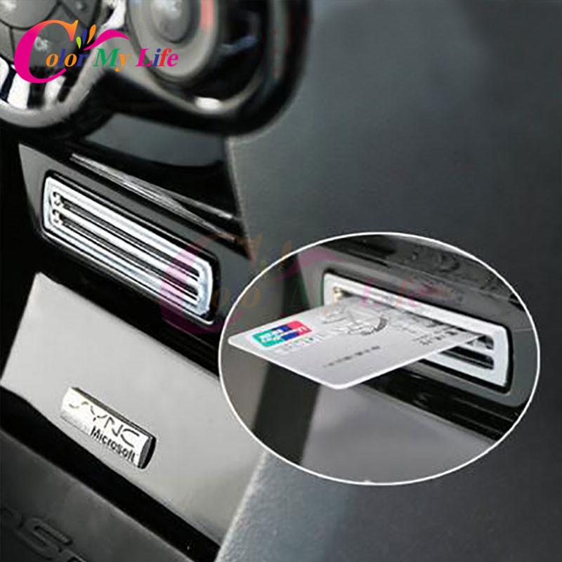 Color My Life Card Parking Solt Chrome Sequins Trim Sticker for Ford Ecosport New Fiesta 2009 2010 2011 2012 2013 2014 2015