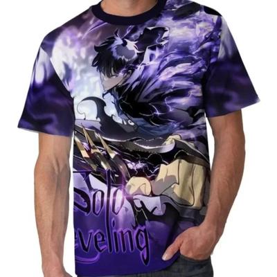 Corea Solo Leveling Anime Comics Stampa 3D ruolo hobby abbigliamento T-shirt Manica Corta Top Oversize Maglietta Asciugatura Rapida fan dell'animazione