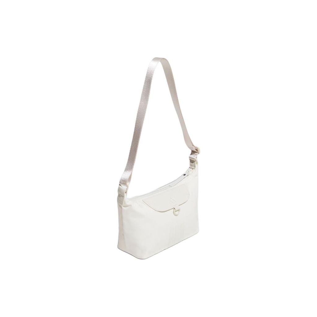 Adidas 2.1L Solid Color Portable Versatile Recycled Nylon Shoulder Bag Small Women bags White KT0847