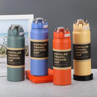 Large Capacity Thermos Cup Stainless Steel Spring Cap Ton Ton Spring Cup Outdoor Sports Cup