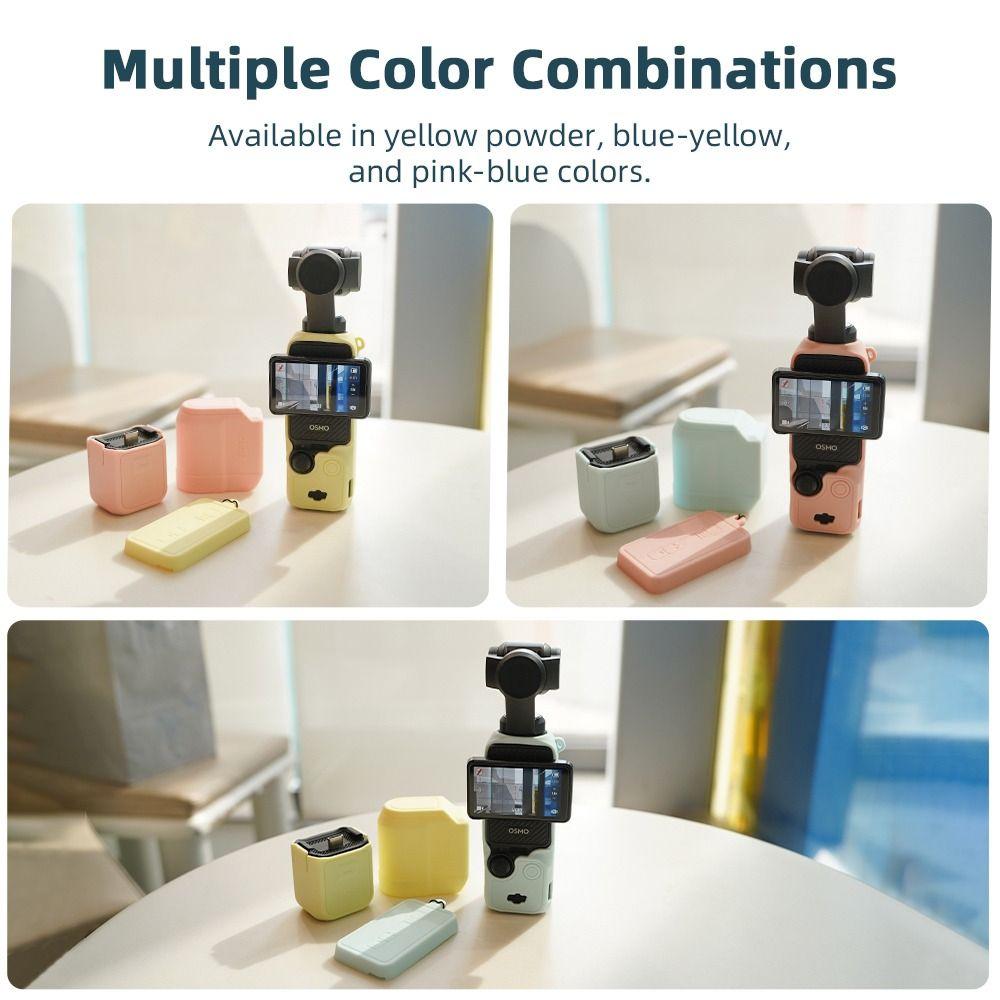 Silicone Protective Case Set Handle Protector for DJI Osmo Pocket 3 Action Camera Accessories
