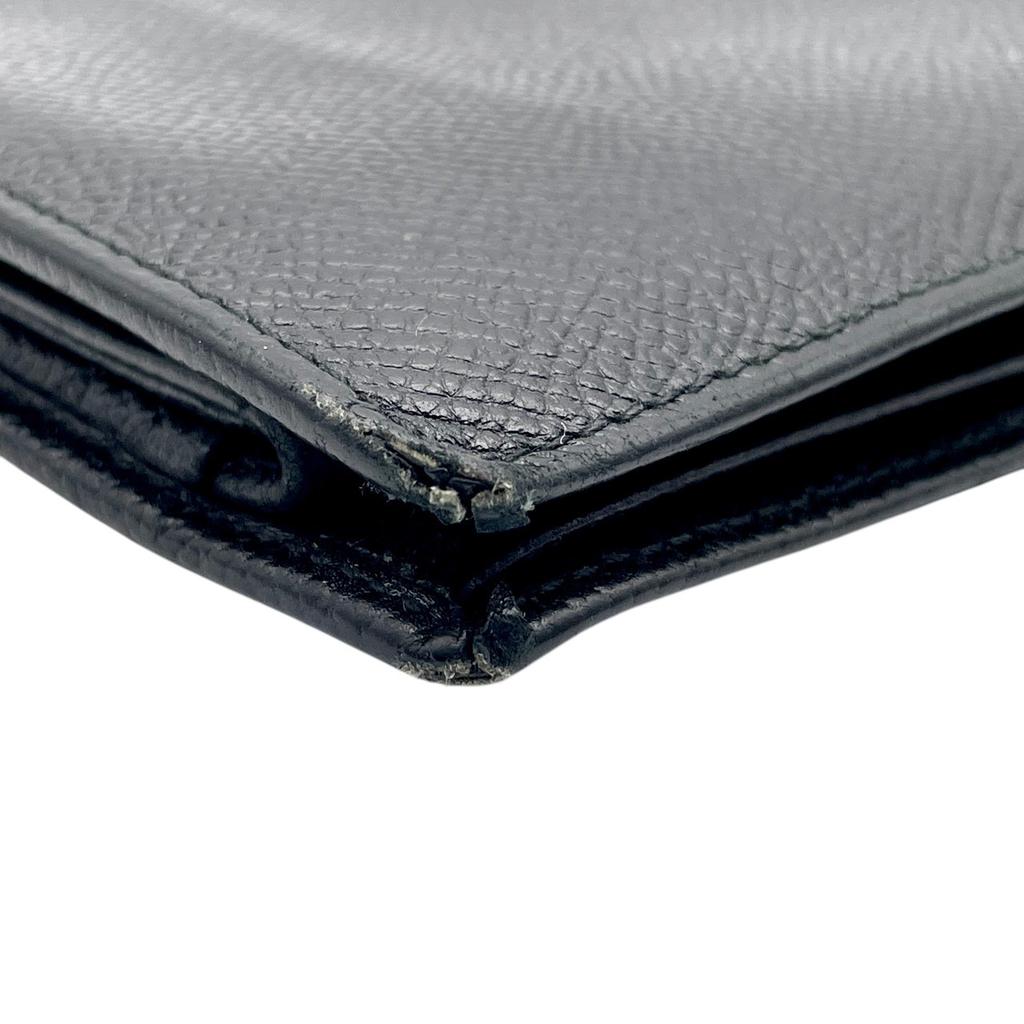 Used BVLGARI Bifold WalletBifold Wallet black leather unisex