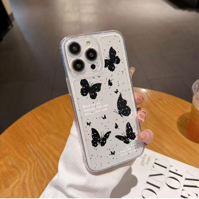Pouzdro na iPhone s motýlem pro Apple 12/13/16Plus/17ProMax - Evropský a americký styl, Odolné proti pádu