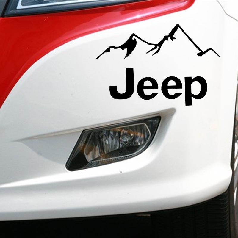 Kreativní samolepky na auto Jeep - zadní světla, zrcátka, palivová nádrž