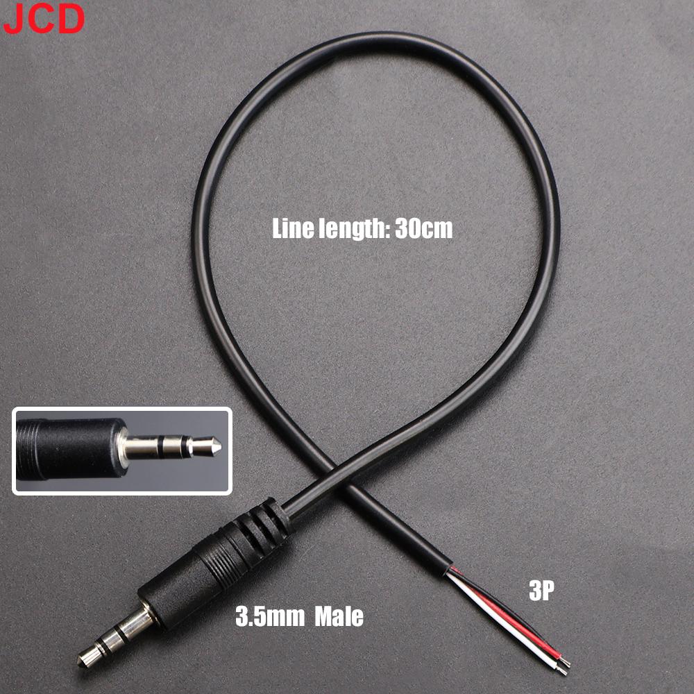 JCD 5Pcs 2.5/3.5mm Audio Cable Connector 2 3 4 Pole Mono Stereo Male Plug Female Jack Extension Wire AUX Headphone DIY Repair
