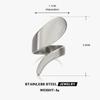 Stainless Steel Gold Color Geometric Open Rings For Women Vintage Metal Irregular Hollow Adjustable Ring Jewelry Gift