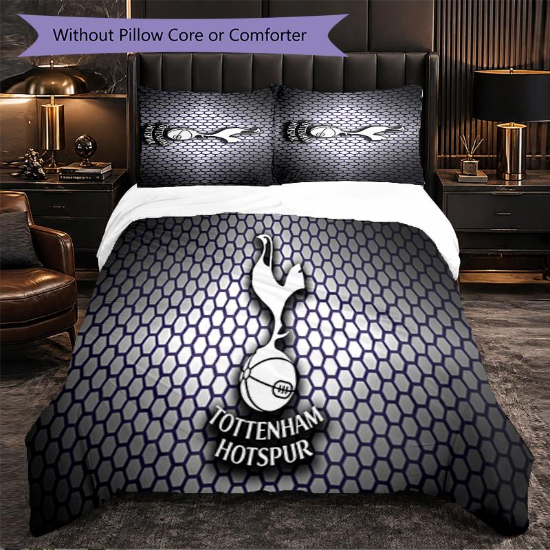 Tottenham Hotspur 3-delige Beddengoedset Zachte Dekbedovertrekset met Kussenslopen Bedrukte Slaapkamer Decoratieset voor Thuis