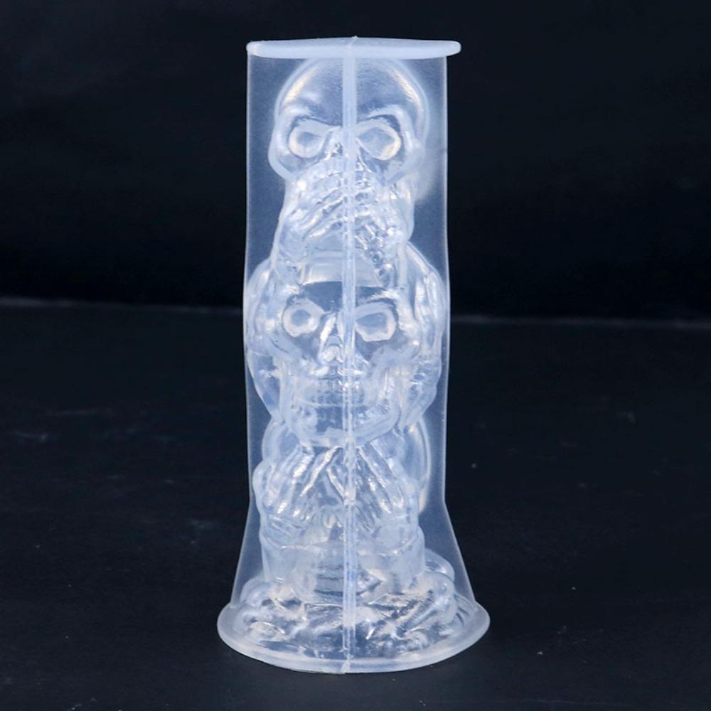 Skull Head Candle Mould Pumpkin Halloween Skull Crafts Silicone Molds Home Decor