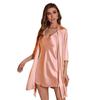 Summer Ice Silk Pajama & Robe Set for Women - Camisole Two-Piece Home Wear.