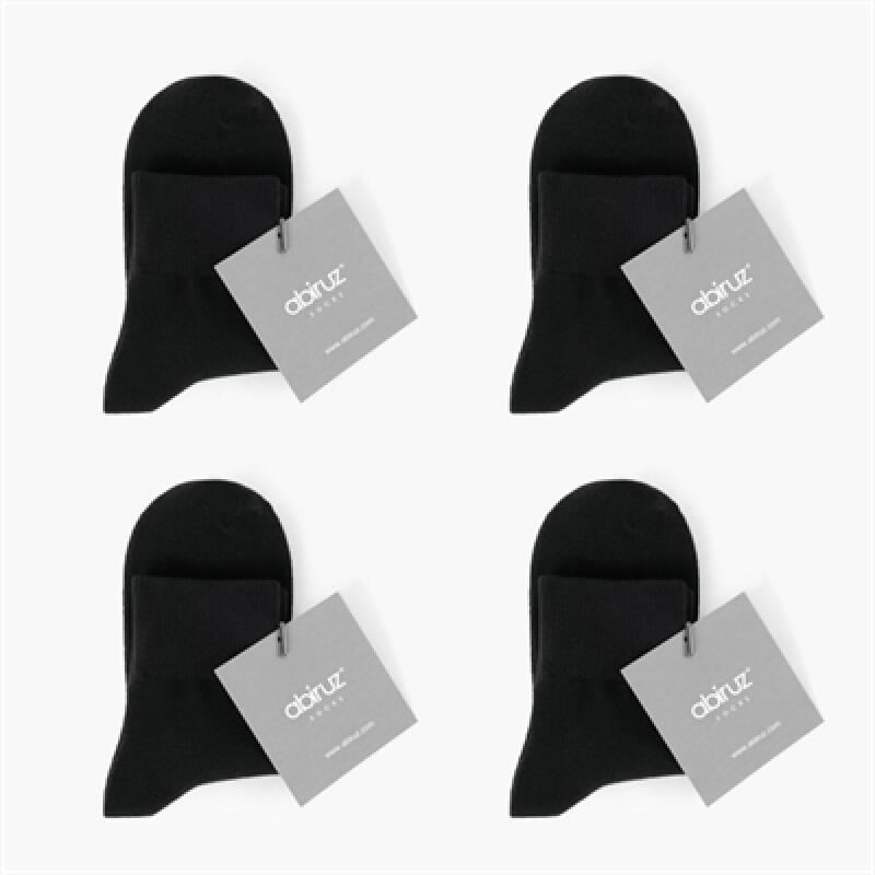 Black Women s Basic Socks 4-Piece Set