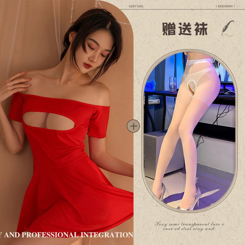 Sex underwear sexy hollow temptation free hot pure desire suit