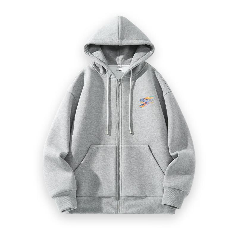 Baleno Men's American Casual Heavyweight Hooded Cardigan Sweatshirt