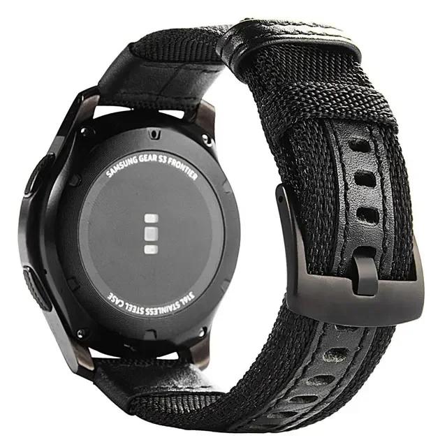 20mm 22mm Nylon Strap For Samsung Galaxy Watch 7 FE 6 5 4 40mm 44mm Woven Band for Huawei GT5 Pro 46mm GT4/3Pro Sport Wristband