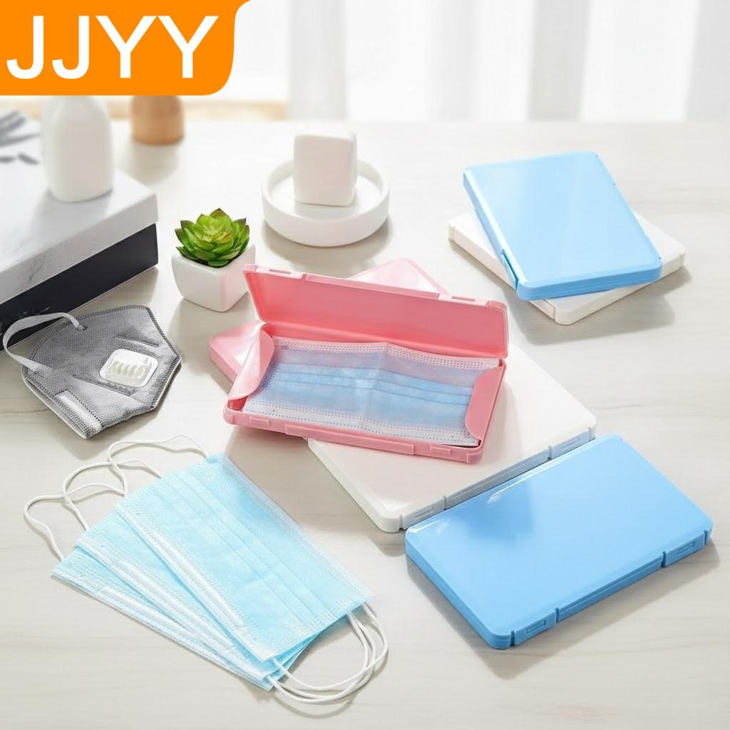 Portable Reusable Plastic Mask Storage Box Organizer Travel Face Covering Protective Case for Home Outdoor 1PC Storage Bag