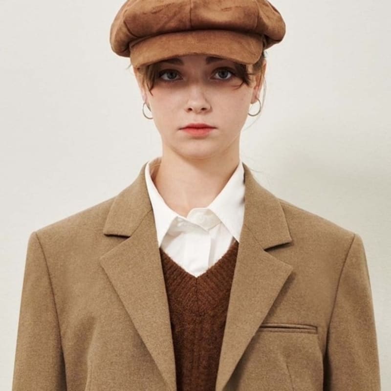 PLUNASTUDIO Classic Suede Beret_2Color