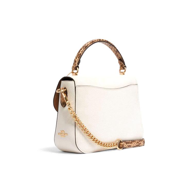 COACH Marlie Leather Handbag Medium Women's White C1560-IMCAH