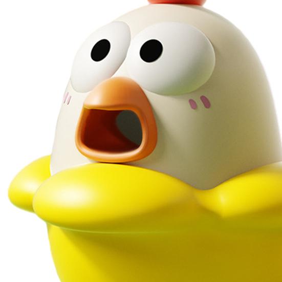 Squeaky Chick Squeeze Toy Stress Anxiety Relief Screaming Duck Sensory Toy Portable Travel Calming Decompression