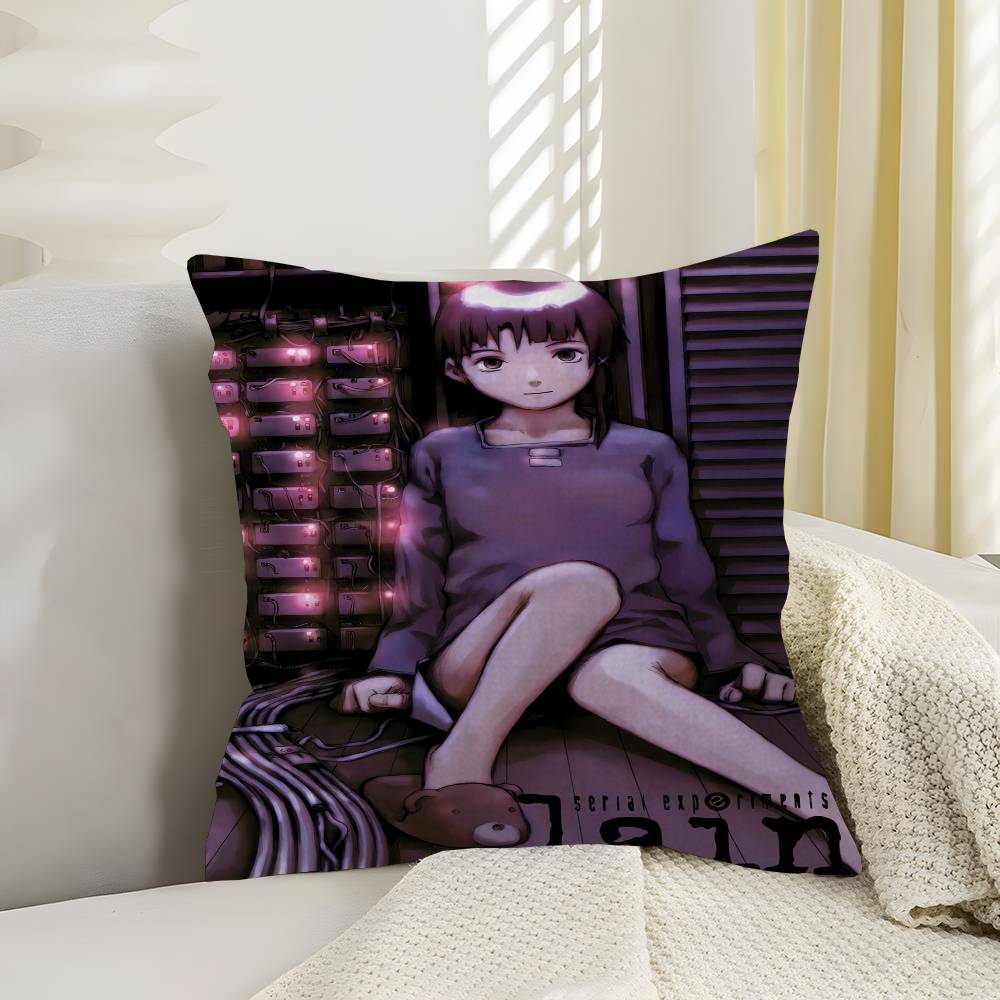 Japan Anime Lain Cushion Cover Pillow Cover Decor Pillowcase Printed Cushion Case for Couch
