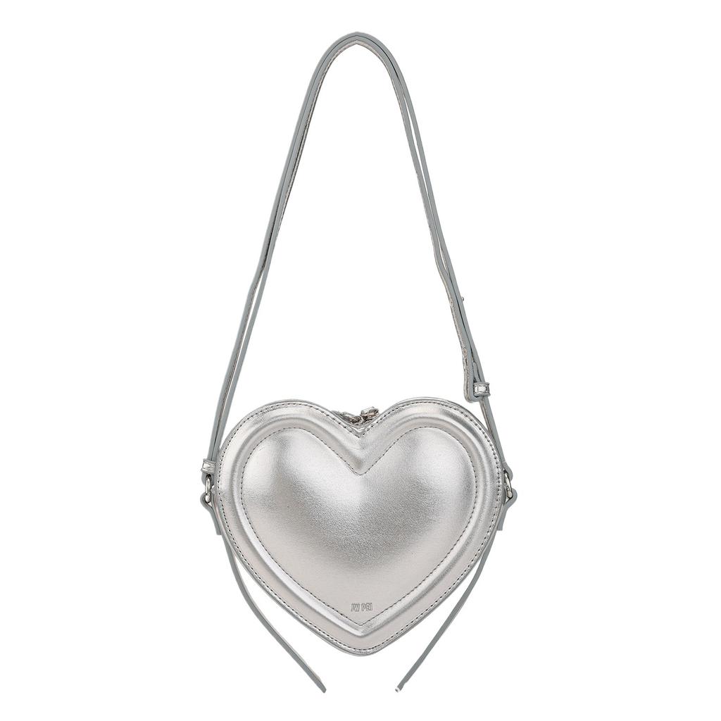 3D Heart Shaped Crossbody Bag, Chic Sweet and Cool Single Shoulder Purse, Trendy Geometric Ladies Handbag