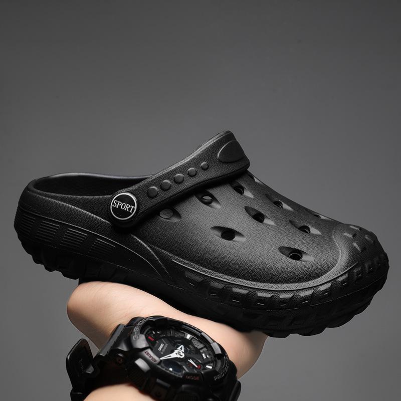 Jednokolorowe kapcie z główką torby do noszenia w domu i na zewnątrz, wielofunkcyjne buty z dziurami, chłopięce i dziewczęce, z miękką podeszwą, antypoślizgowe, fajne kapcie dziecięce