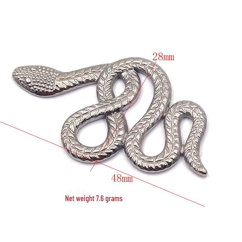 Gold-Plated Titanium Steel Snake Pendant Necklace - Zodiac Snake Jewelry Accessory