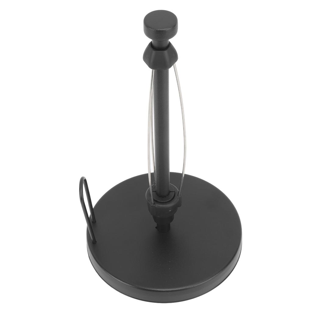 Paper Towel Holder with Damping Effect Stainless Steel Punch Free Single Hand Operable Paper Towel Stand for Home Black