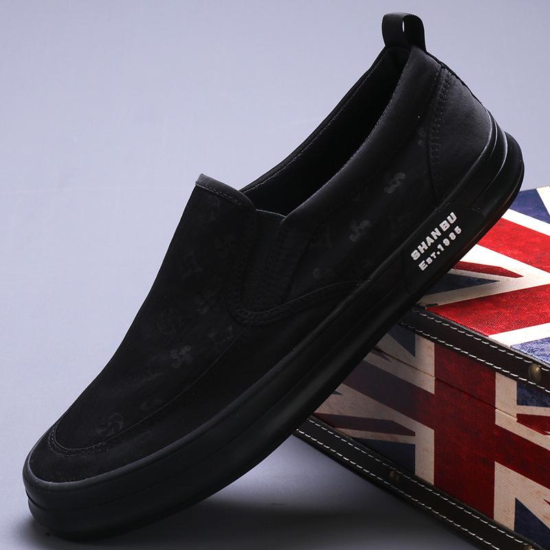 Mens Shoes Spring New Mens Cloth Shoes Trendy One-foot Shoes Flat Versatile Casual Shoes Old Beijing Cloth Shoes