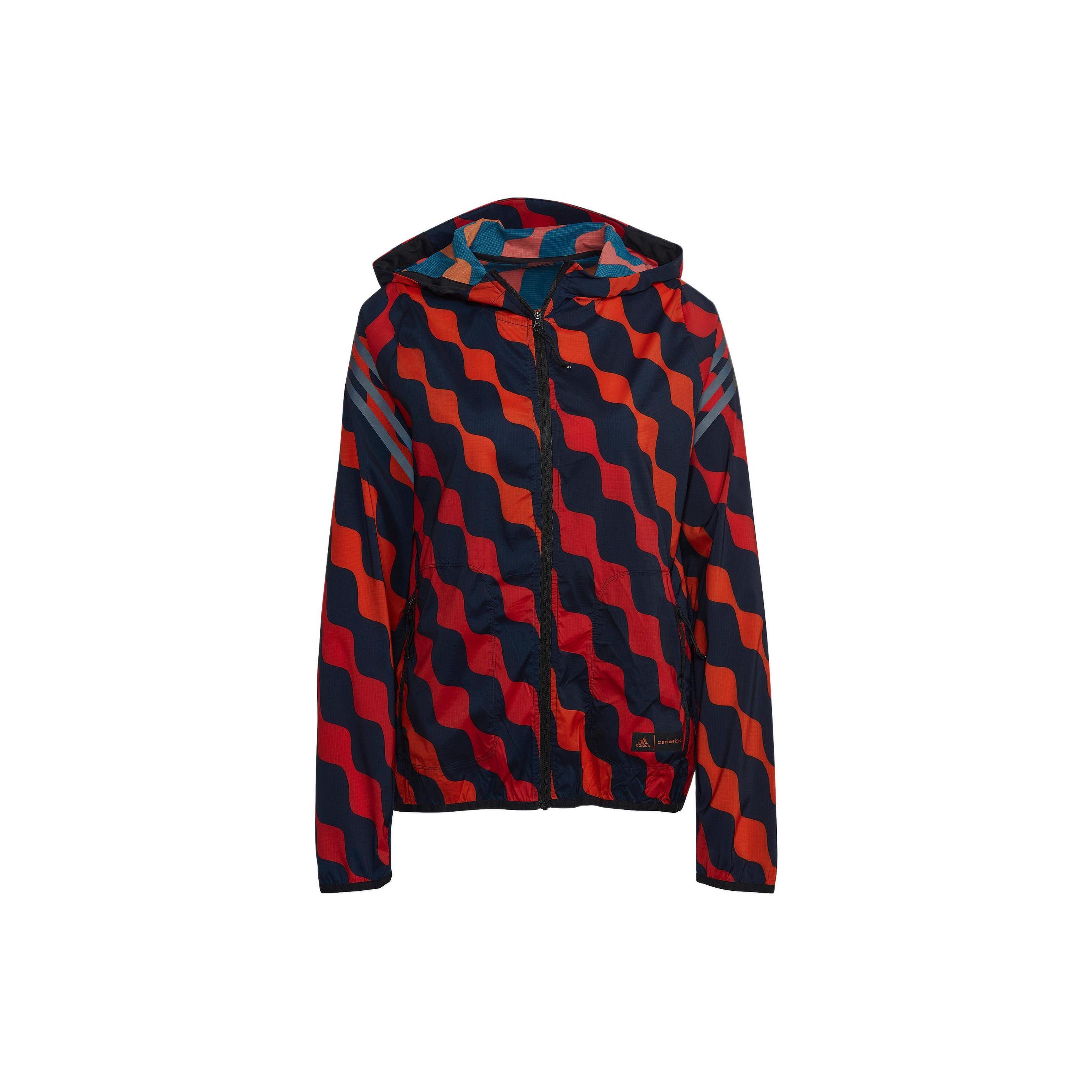 

Adidas X Marimekko Співпраця Осінь/Зима 22 Куртка з капюшоном на шнурку з принтом по всій поверхні Жіноча куртка Багатоколірна HH7323 XS