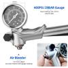 Aluminum Bike Suspension Pumps 400psi Accuracy Gauges Front Fork Inflator Rotating Hose For Valves